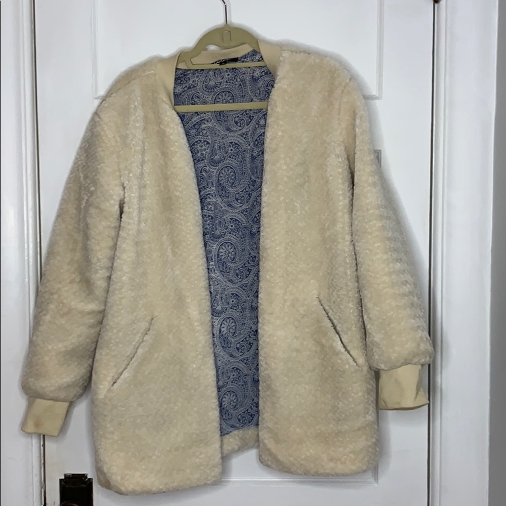 Lulu’s Cream Fuzzy Coat